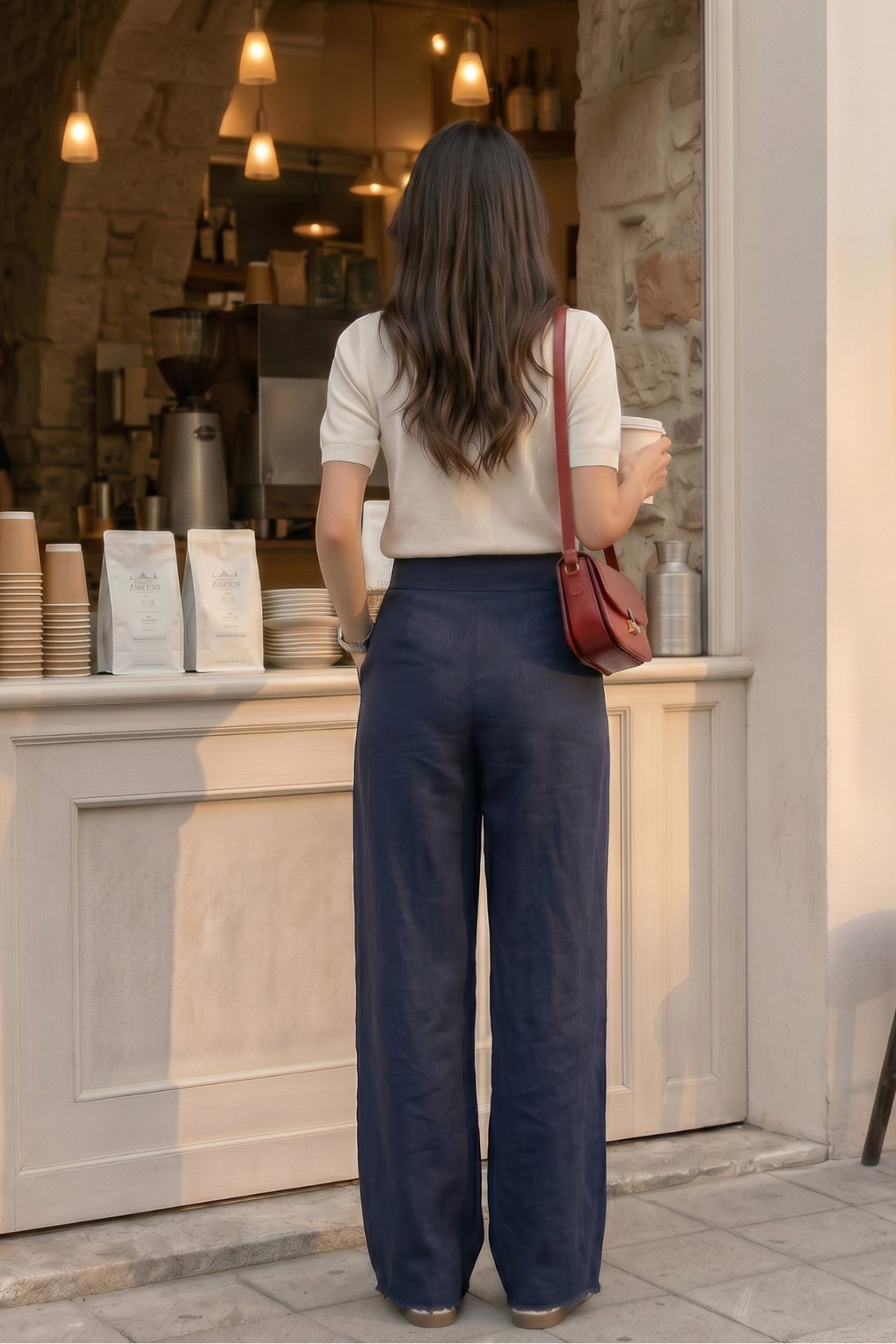 macharel jeans Çıtçıt Kapamalı Cepli Gabardin Pamuk Lacivert Pantolon görsel 3