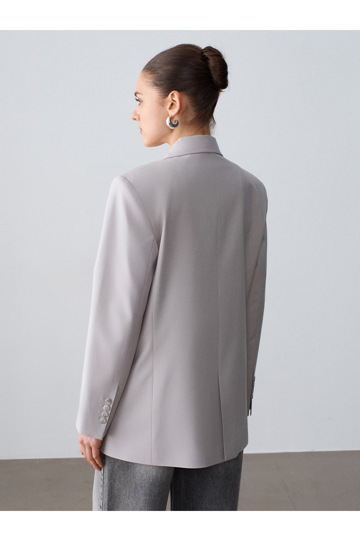 Dilvin 60799 Blazer Ceket-Vizon görsel 2