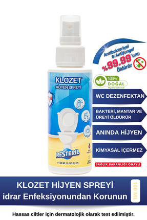 Resteril WC Klozet Temizleyici Hijyen Dezenfektan Spreyi - Tuvalet Klozet Kap...