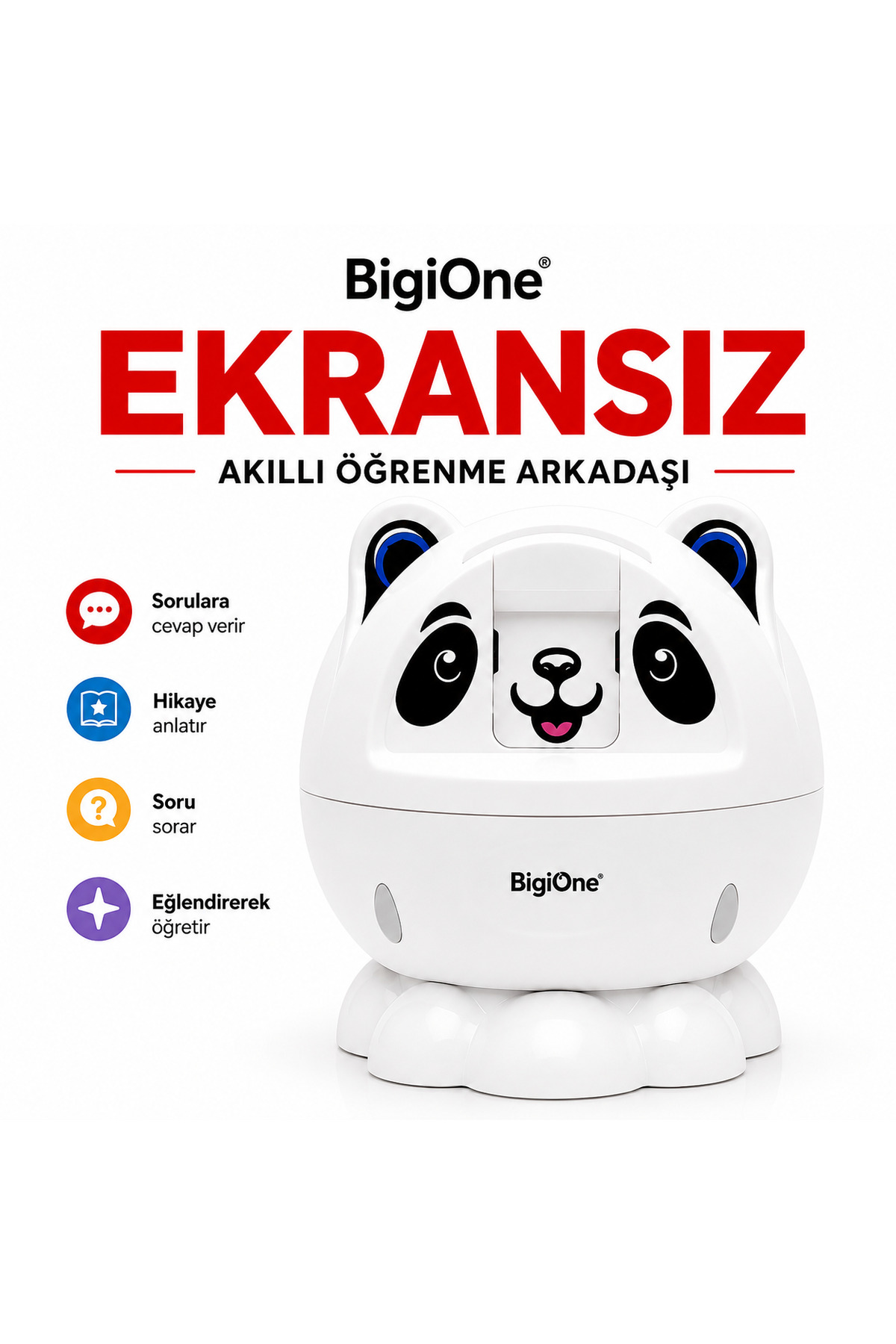 Educational Toy BigiOne Voice Question Answer Artificial Intelligence Supported Screenless Montessori Child Development Set 3-10 Years