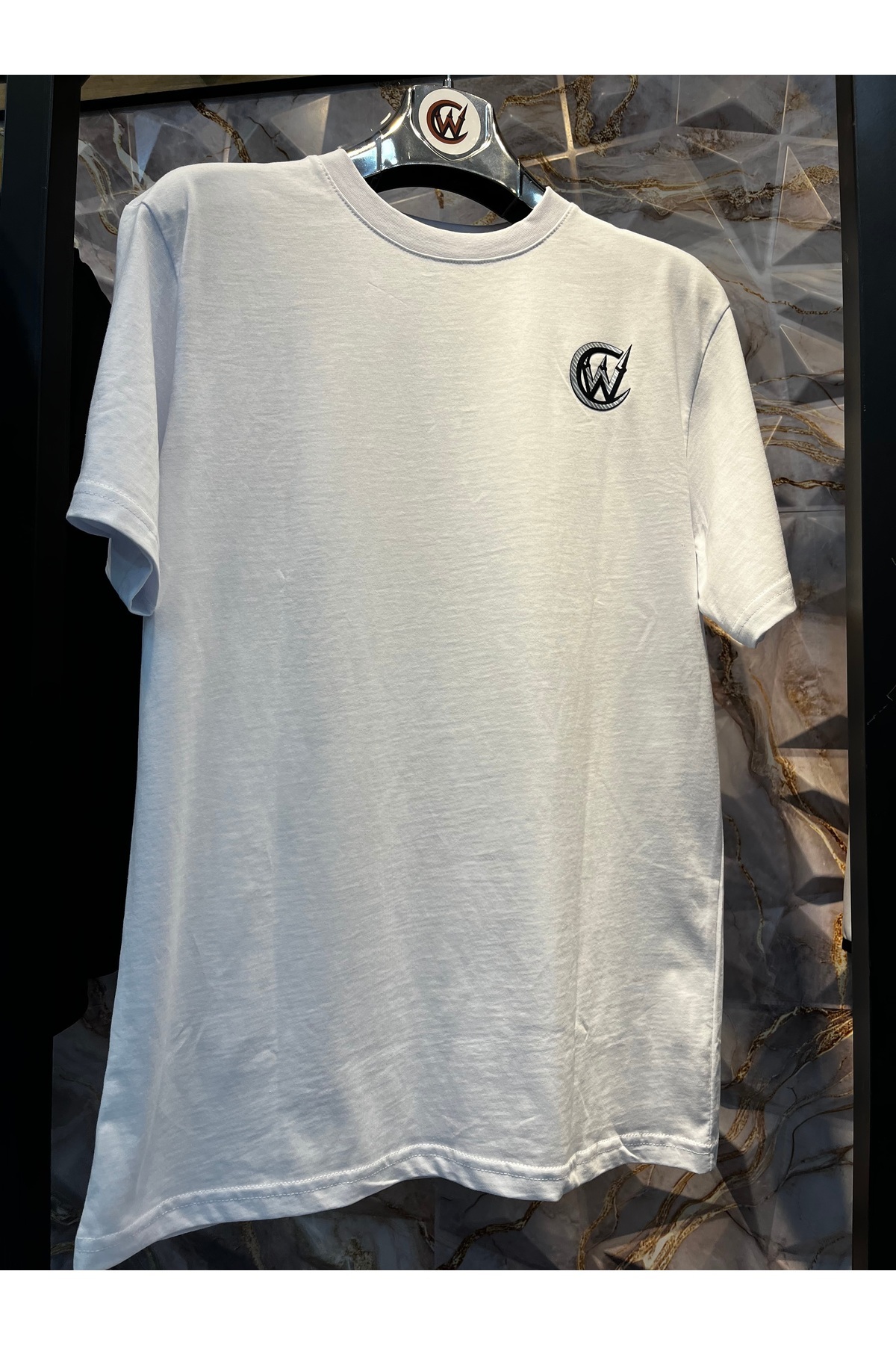 2003 Kilim Baskılı Beyaz Basic T-Shirt 3