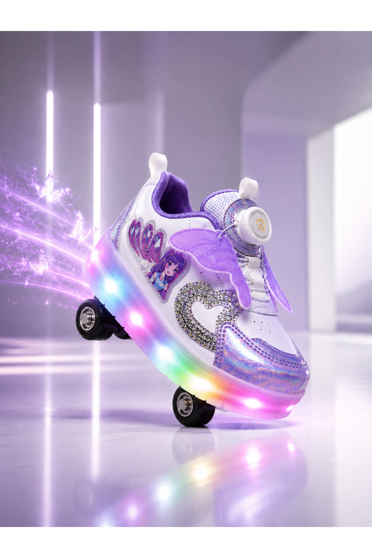 Lighted Skating Shoes - Orthopedic Sole Children's Wheeled Shoes - Skating Shoes