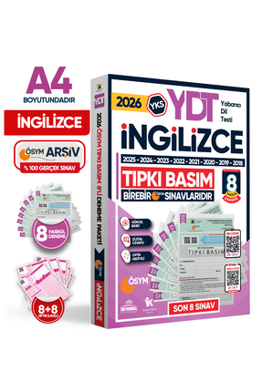 KARA KUTU YAYIN 2026 Yks Ydt Ingilizce Ösym Çıkmış Soru Tıpkı Basım 8li Denem...