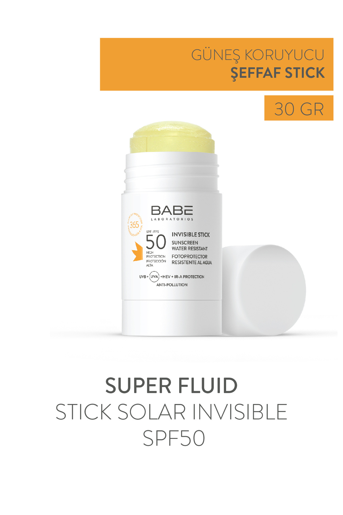 Babe Laboratorios Invısıble Stıck Sunscreen SPF50 30gr - Invisible Güneş Koruyucu Stick — 214845132