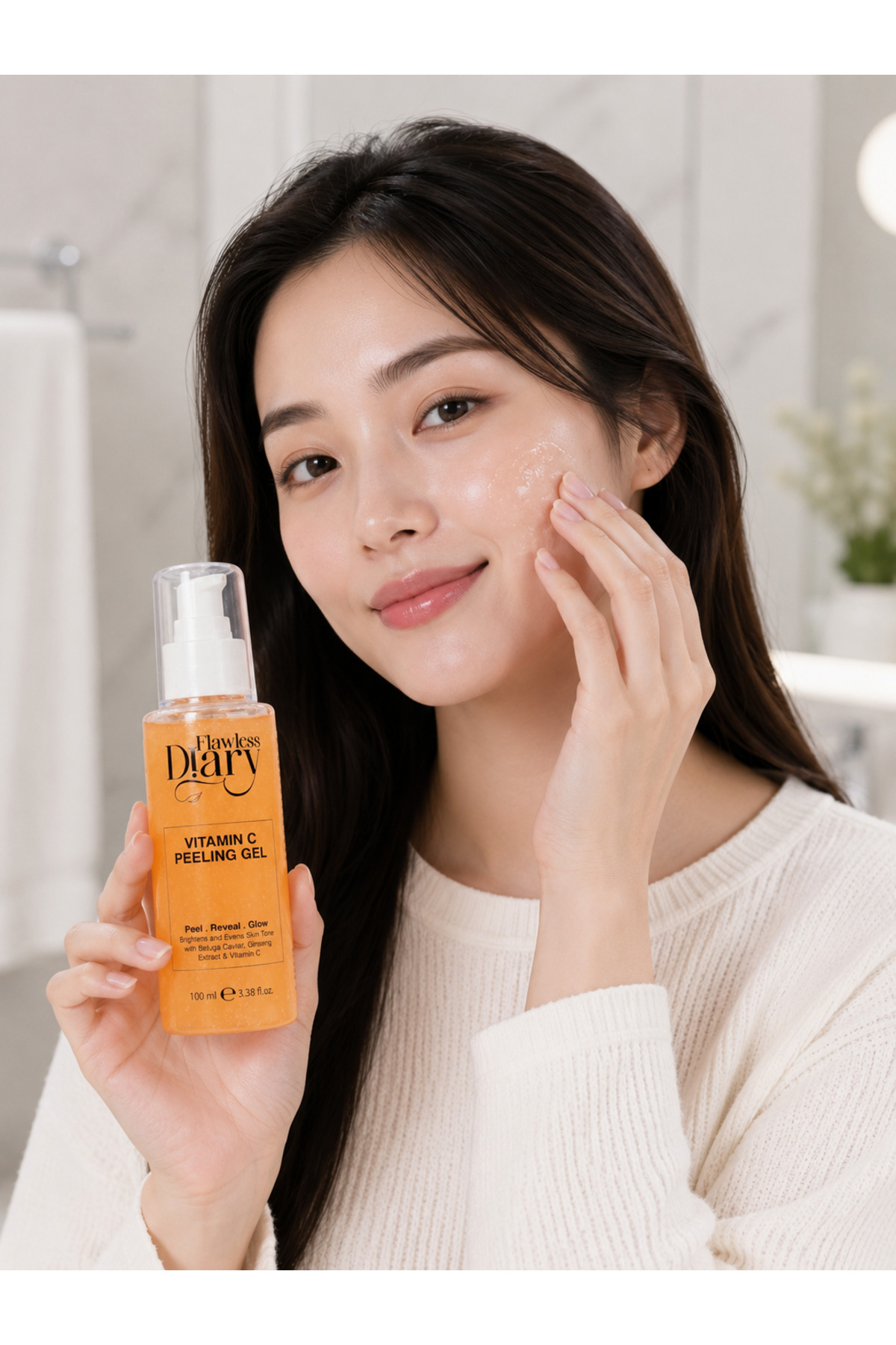 Aydınlatıcı C Vitamini Peeling Jel 100ml Havyar Ginseng Özü 100ML — FD-GEL-VITC-100ML-M46 — تصویر 2 از 6