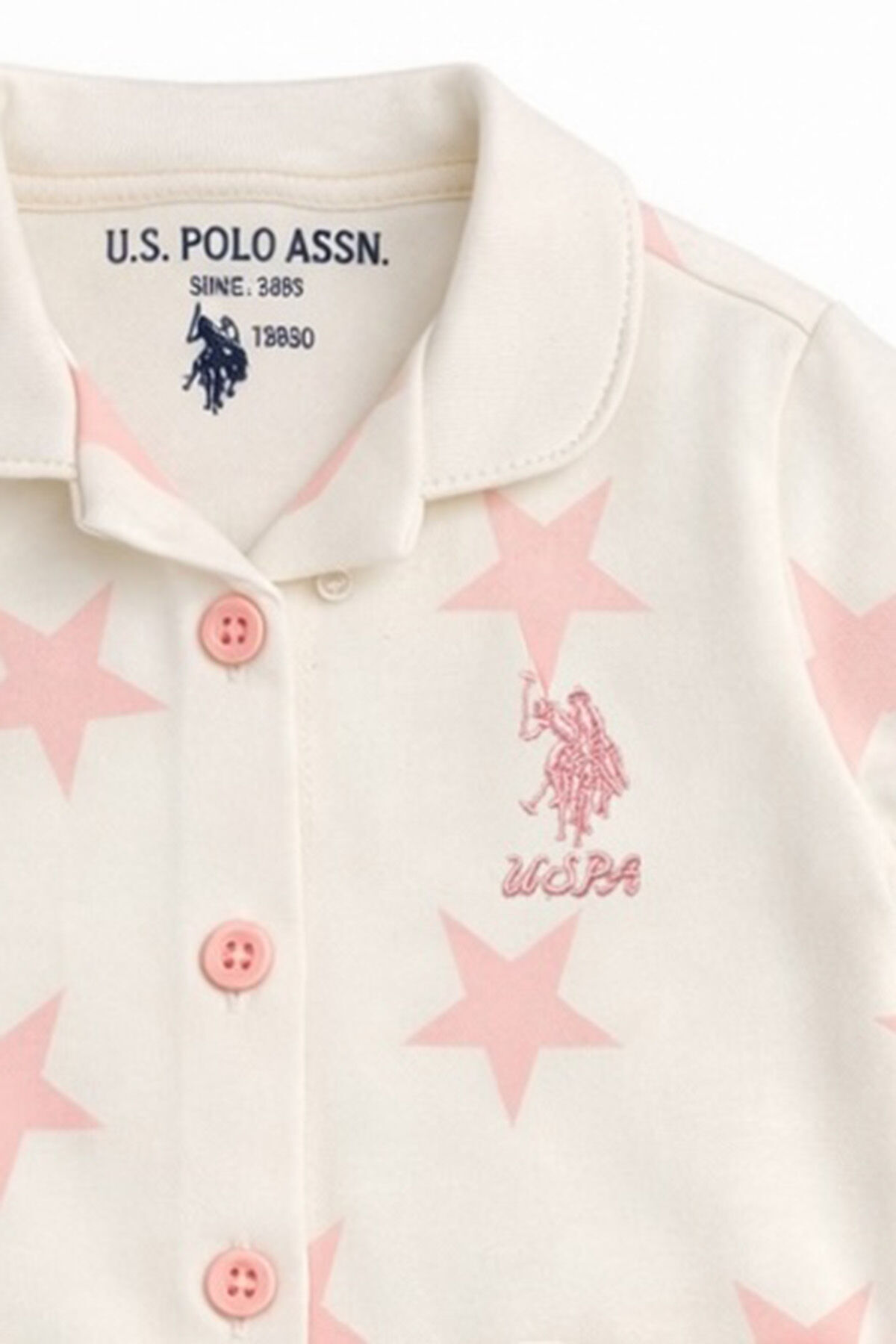 U.S. Polo Assn. Baby Girl Shirt Pajama Set 100% Cotton