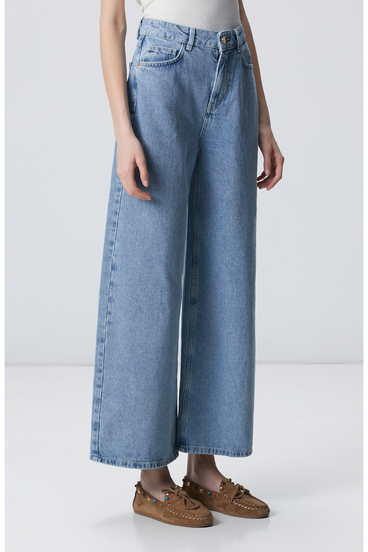 Network Açık Indigo Mavi Denim Pantolon görsel 3