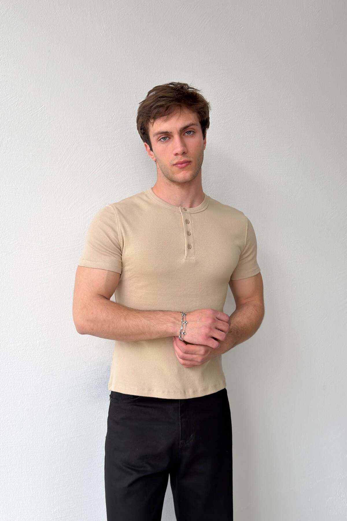 Flaw Wear Buttoned Corduroy T-Shirt