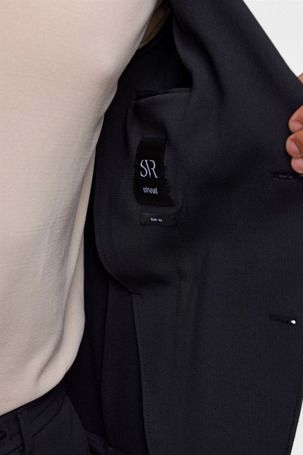 Siyah Slim Düz 6 Drop Takım Elbise — مشکی TK1006900369 — تصویر 7 از 8