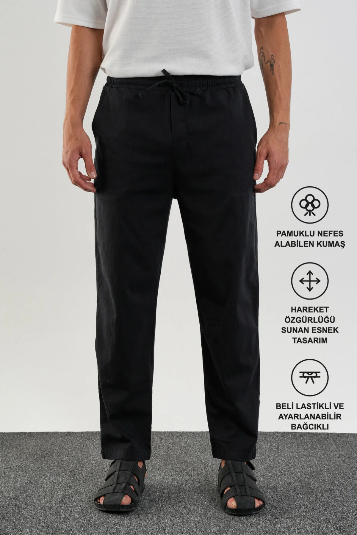 Redline Karalyan Erkek Comfort Fit Rahat Kesim Pamuklu Pantolon