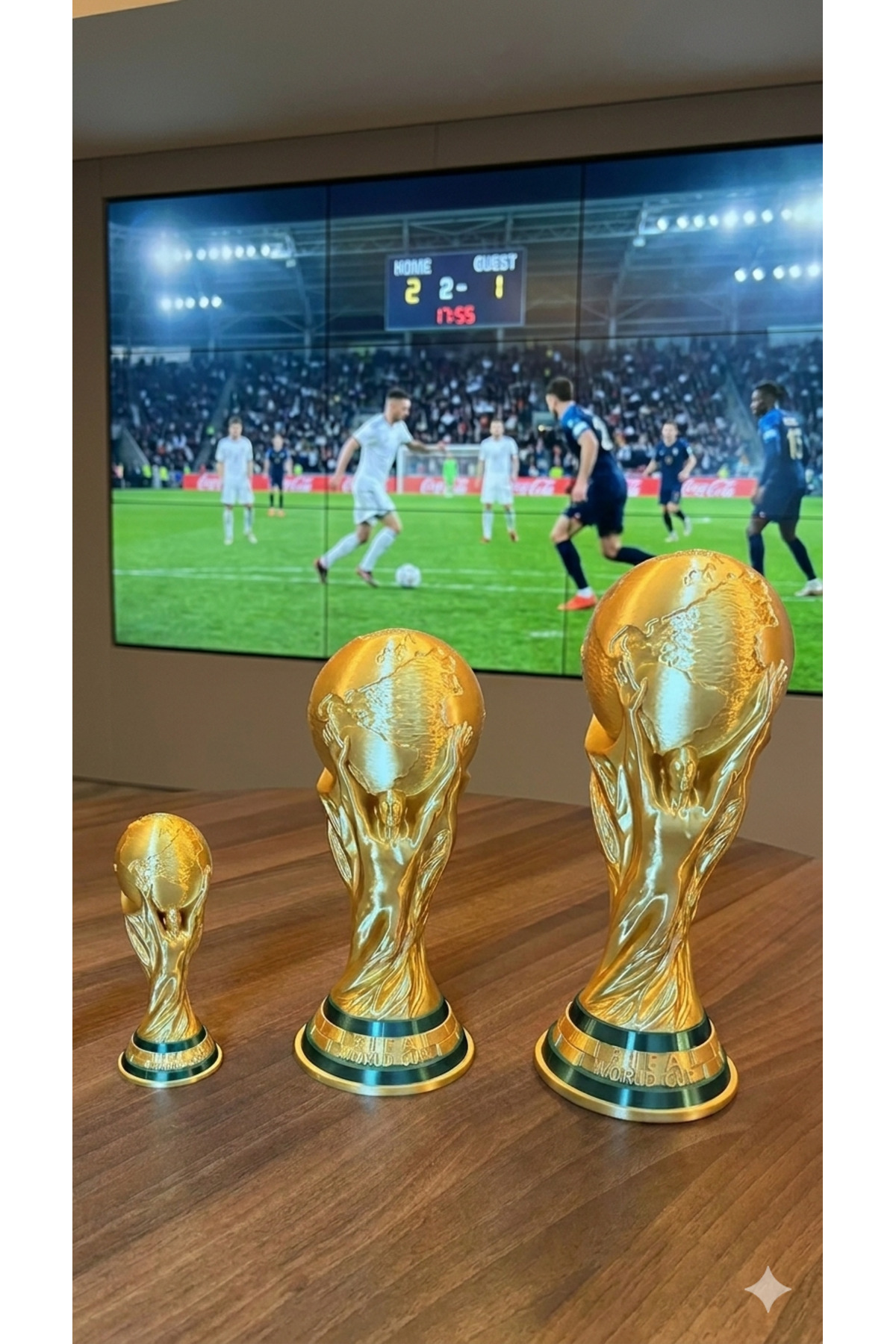 ギリシャミケーネ文明金細工カップ　レプリカ　24kメッキ　ヴァフェイオ金杯カップ Alpin Fıfa Dünya Kupası Maketi - Altın Renk 9x9X22 cm / ORTA BOY