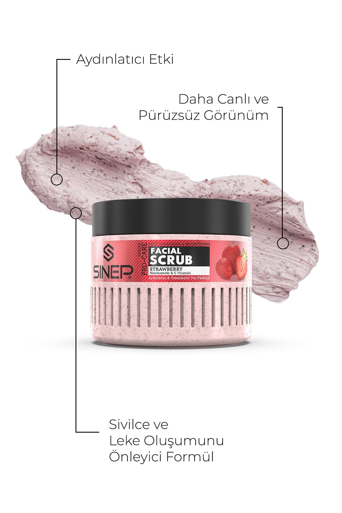 Aydınlatıcı & Temizleyici Yüz Peelingi Çilek 400 ml — KB.VBU.0018.21304 — تصویر 2 از 5