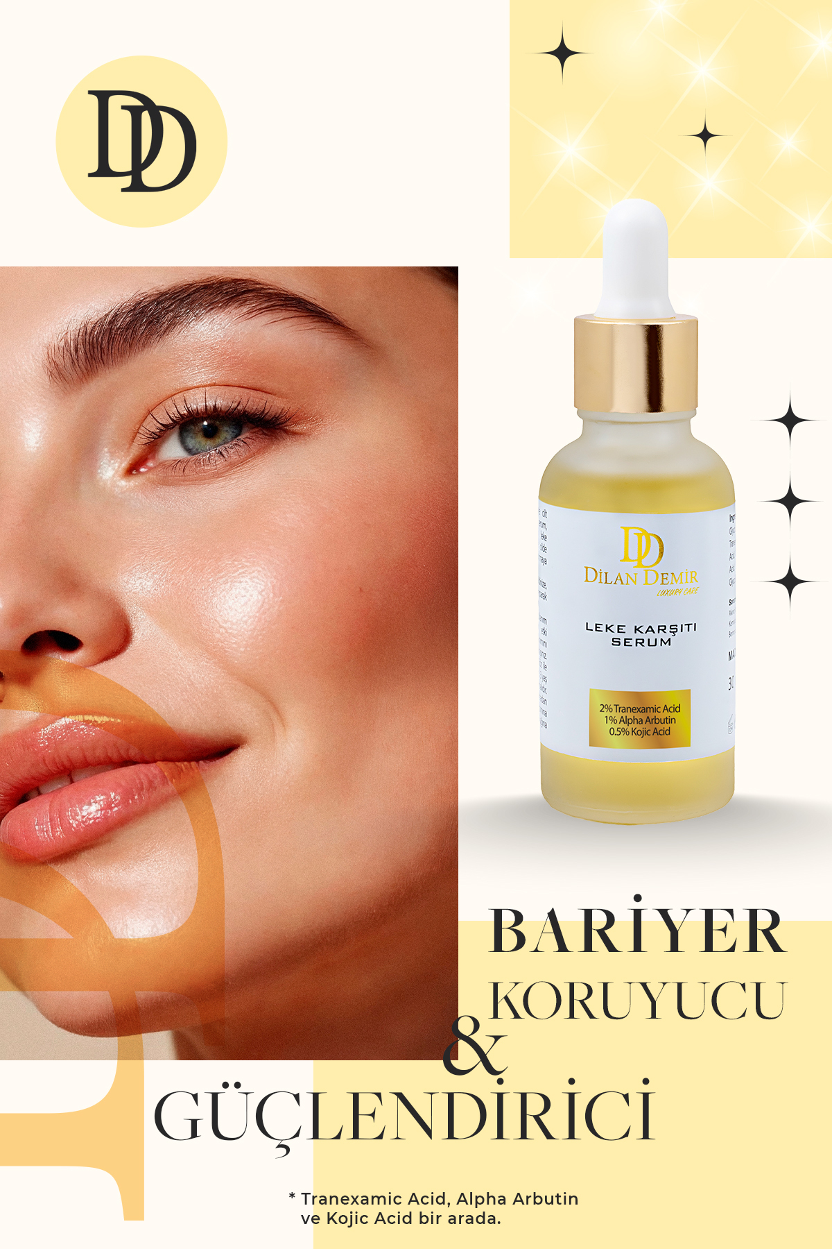 Cilt Bakım Serumu Ton Eşitleyici, Aydınlık Görünüm Destekleyici 30 ml — Dl01 — تصویر 2 از 7