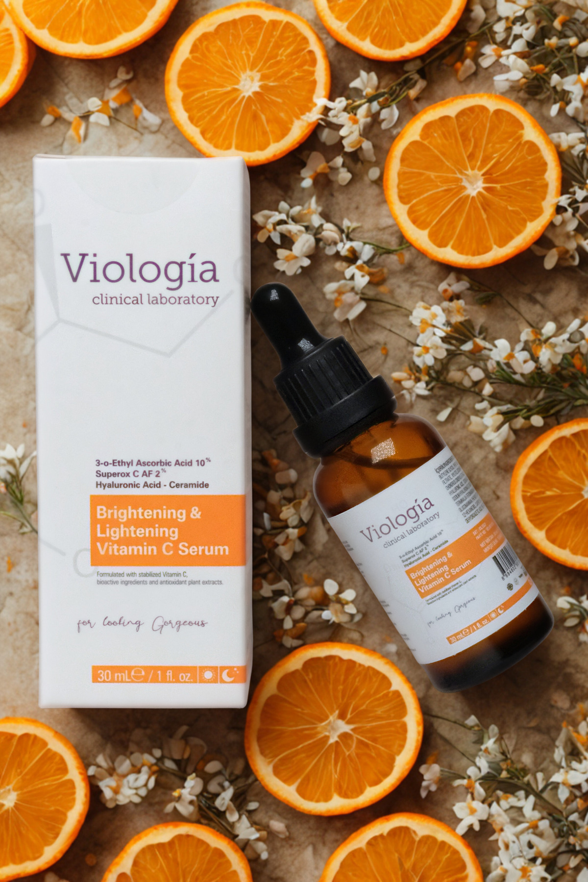 Viologia Clinical Laboratory Vitamin C Leke Karşıtı Ve Ton Eşitleyici Etkili Cilt Bakım Serumu 30 ml %10 Ascorbic Asit-Ceramid & Biyofermante Ekstrakt — Vitamin C Serum