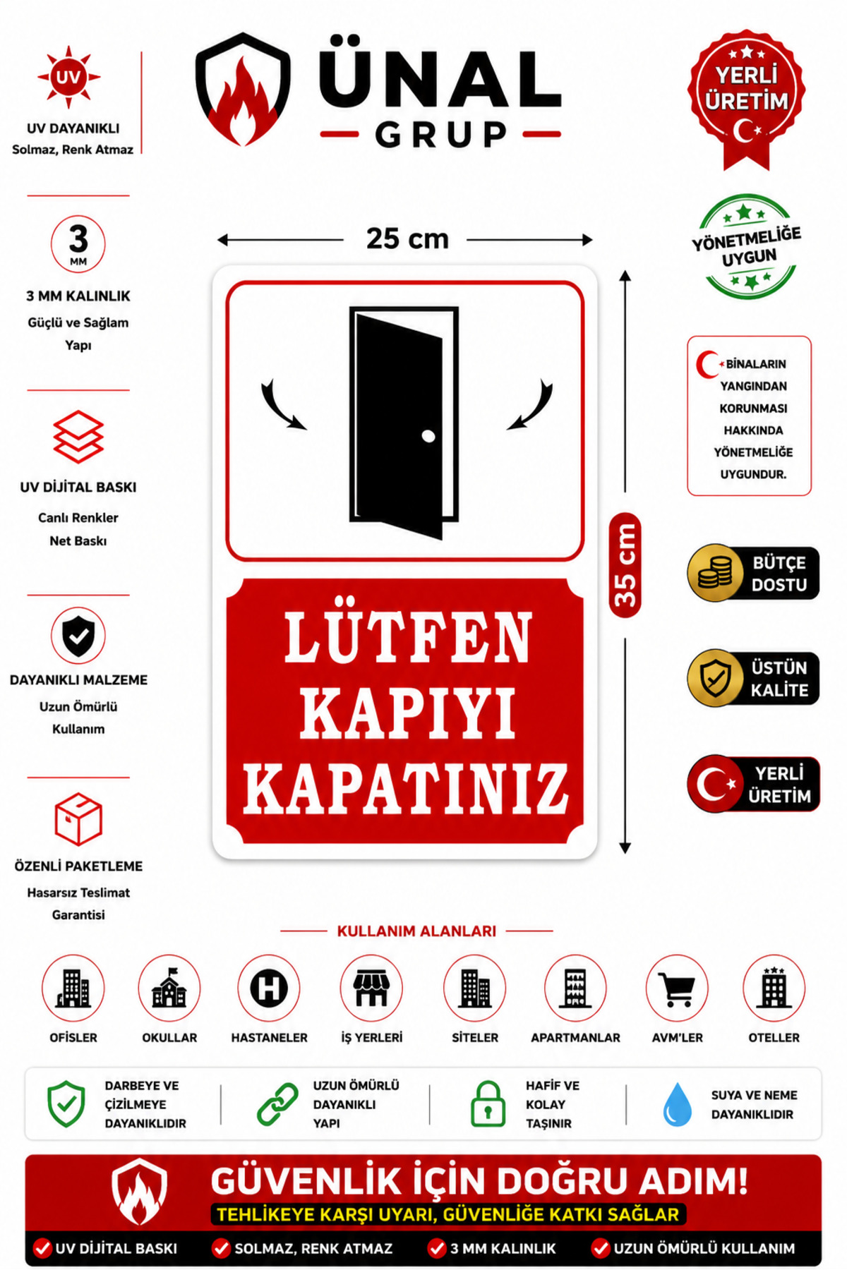 Please Close the Door Keep the Door Closed Sign for Apartments and Sites 25x35 cmforex