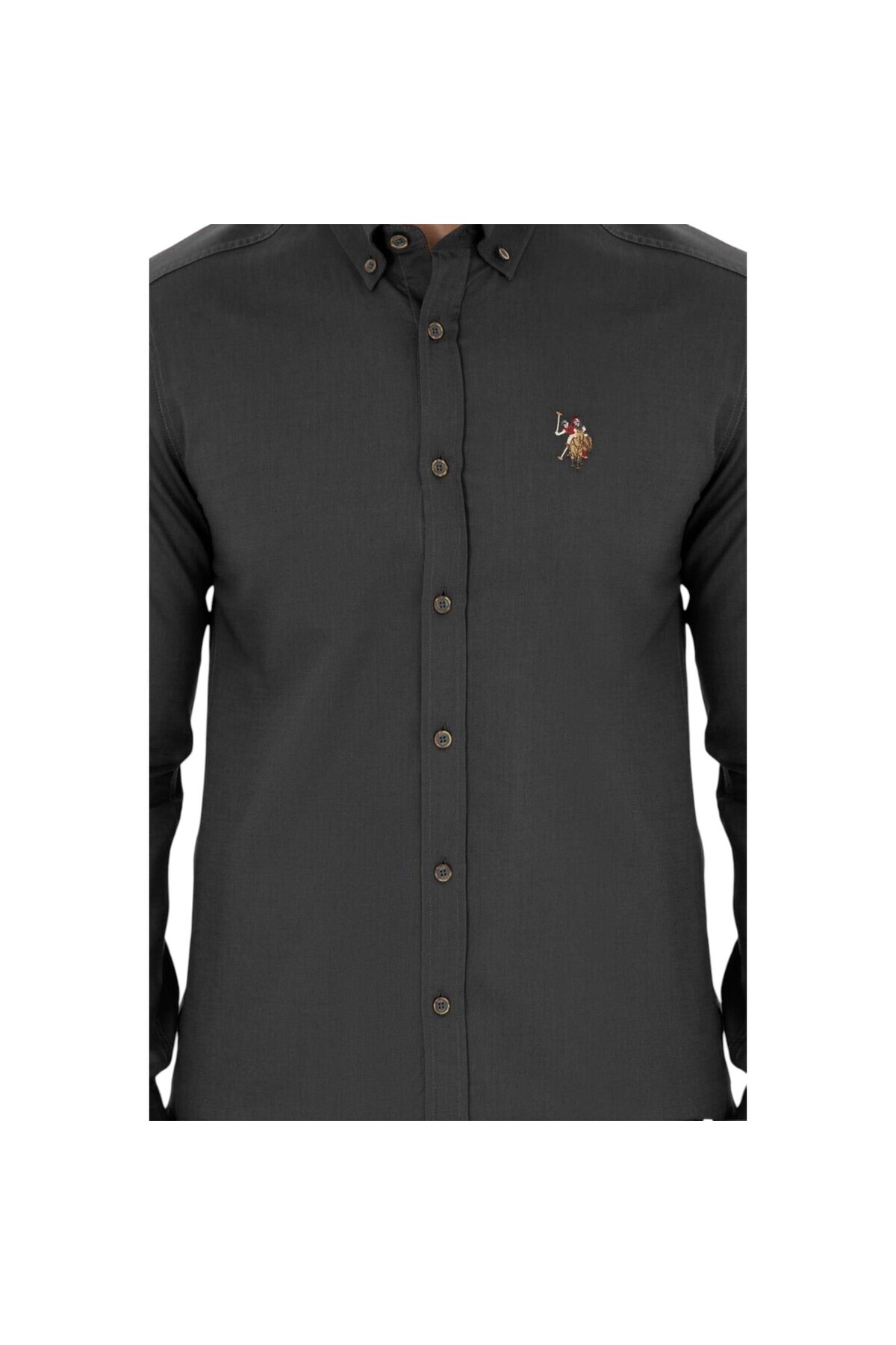 1672341 POLO DOKUMA GÖMLEK — خاکستری 23KEAYDLGMLK003 — تصویر 5 از 8