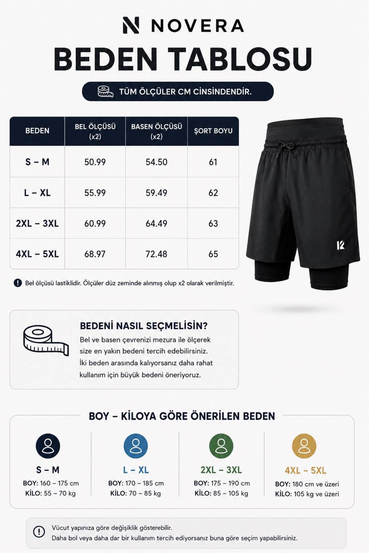 Store Erkek Tesettür Şortu (Siyah) görsel 7
