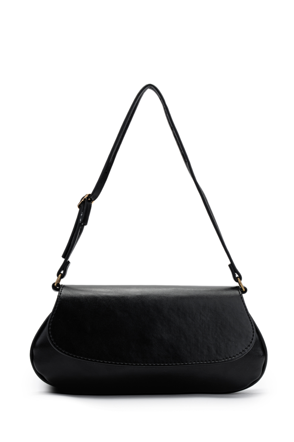 Mini Baguette Women Sleeve Bag Betty Black with Cover Detail
