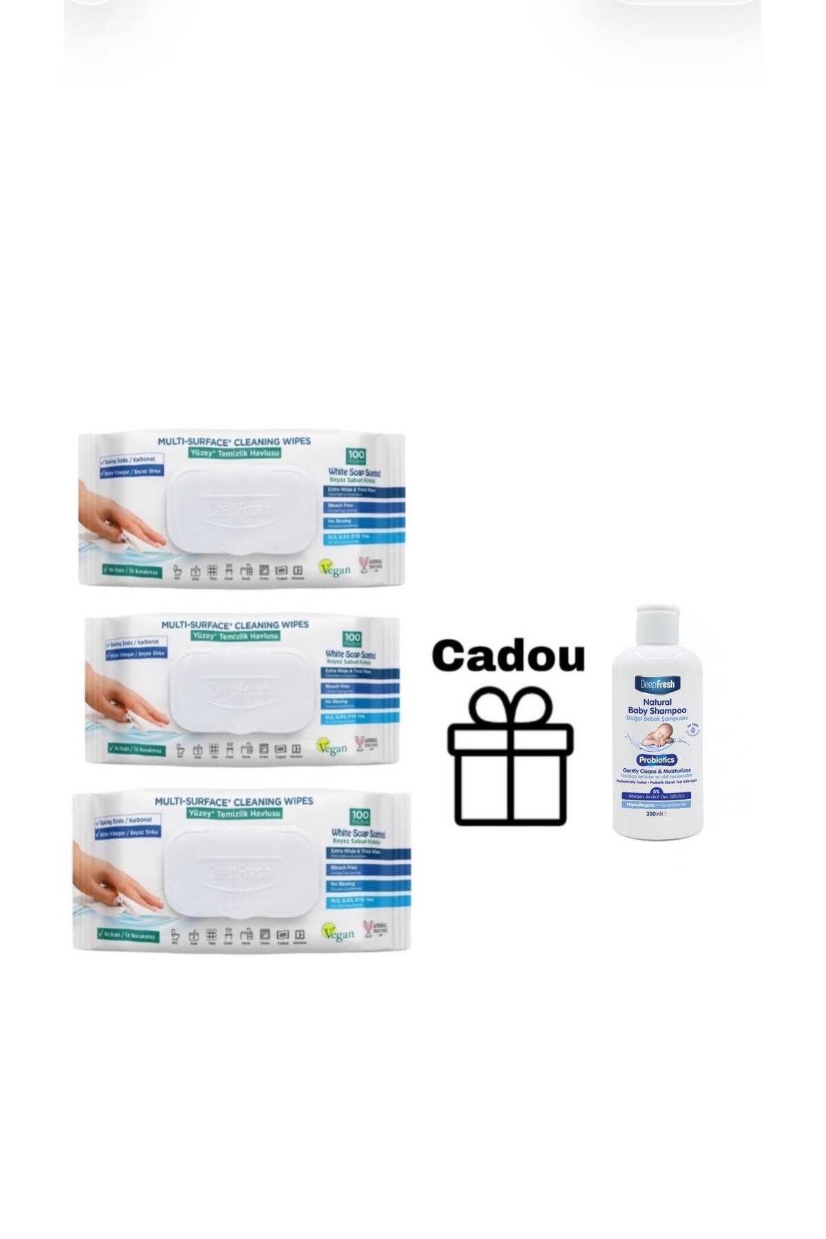 Deep Fresh Servetele umede pentru multisuprafete cu bicarbonat si otet 100 bu...