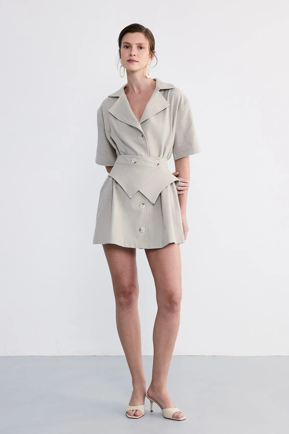 Nerel Belted Dress Khaki