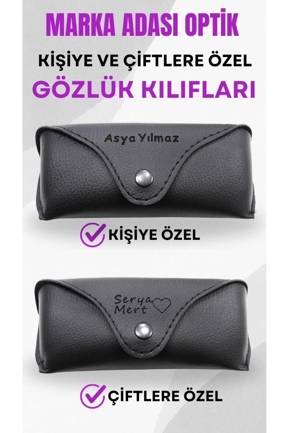 Personal and Couple Glasses Case - 2pcs