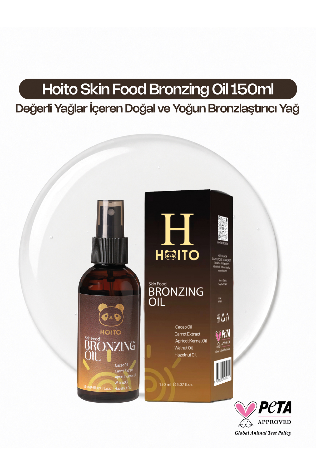 Hoito Skin Food Bronzing Oil (150 ml) - Değerli Yağlar İçeren Yoğun Bronzlaştırıcı Yağ — H10032