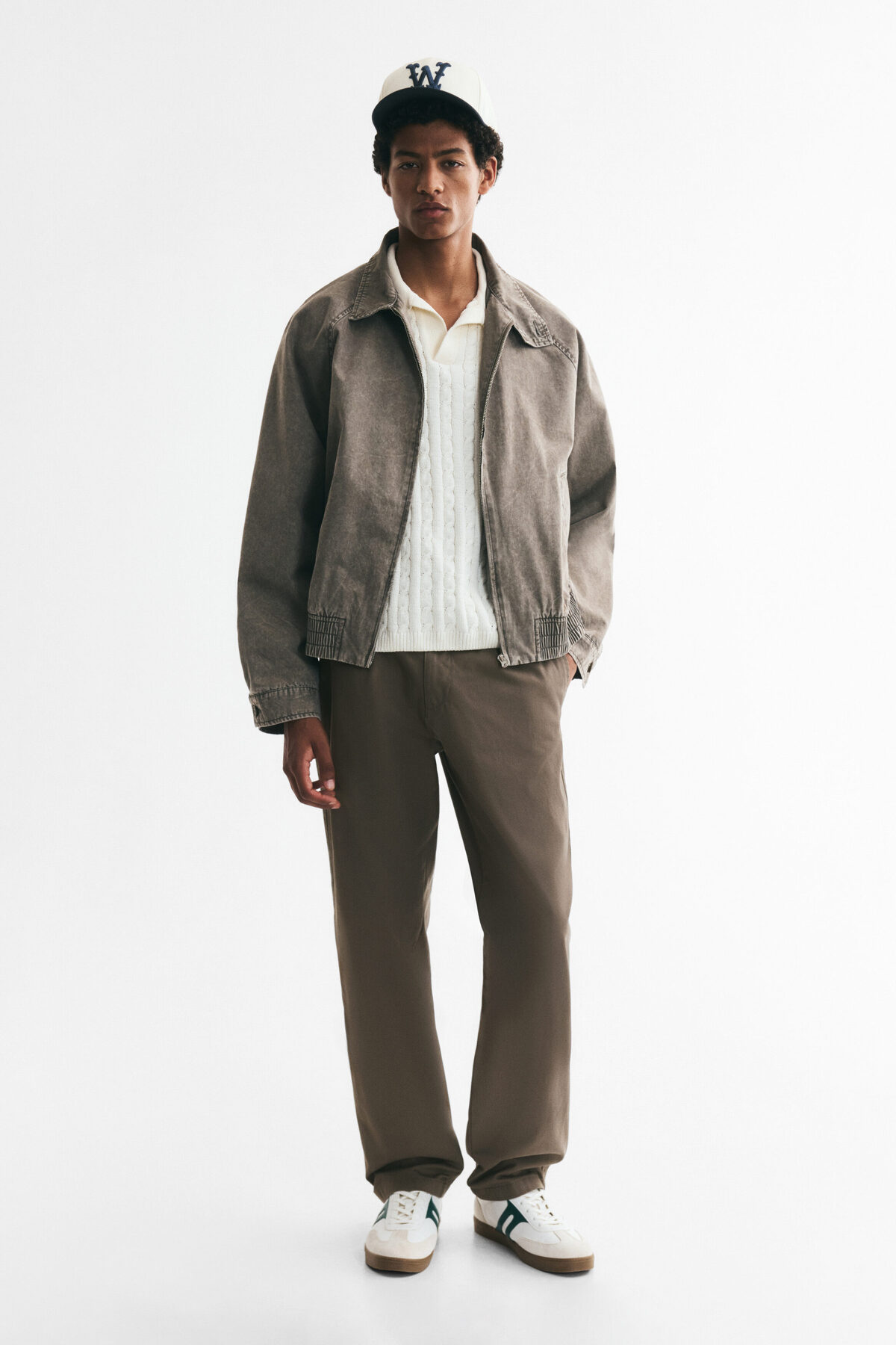 پنبه گاباردین چینو ریلکس فیت اچ اند ام شلوار H&M