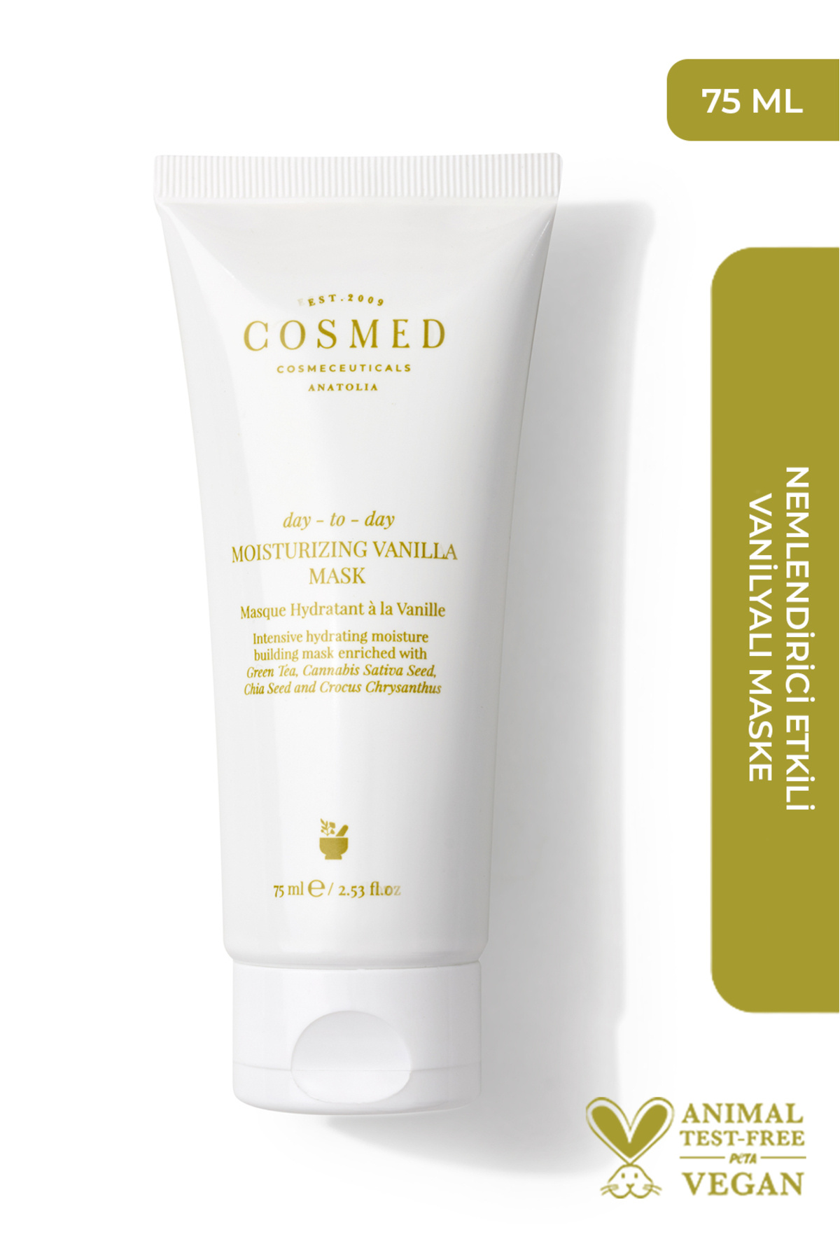 COSMED Nemlendirici Etkili Vanilyalı Maske/Day to Day MOISTURIZING VANILLA MASK 75 ML — 8699292994016