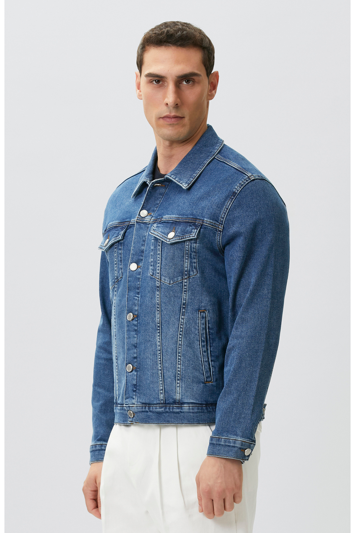 Lacivert Denim Mont — سرمه‌ای 1098722 — تصویر 4 از 8