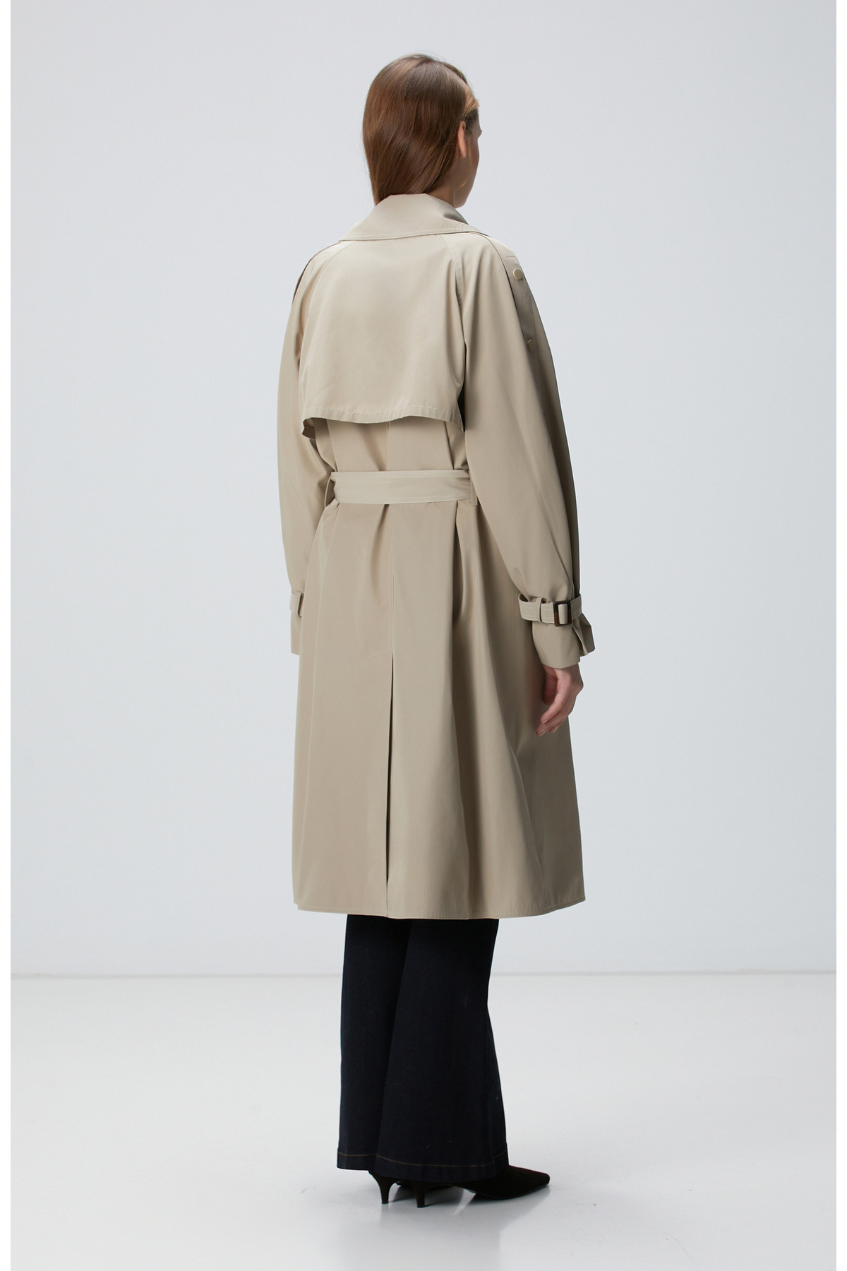 Network Bej Trench Coat görsel 4