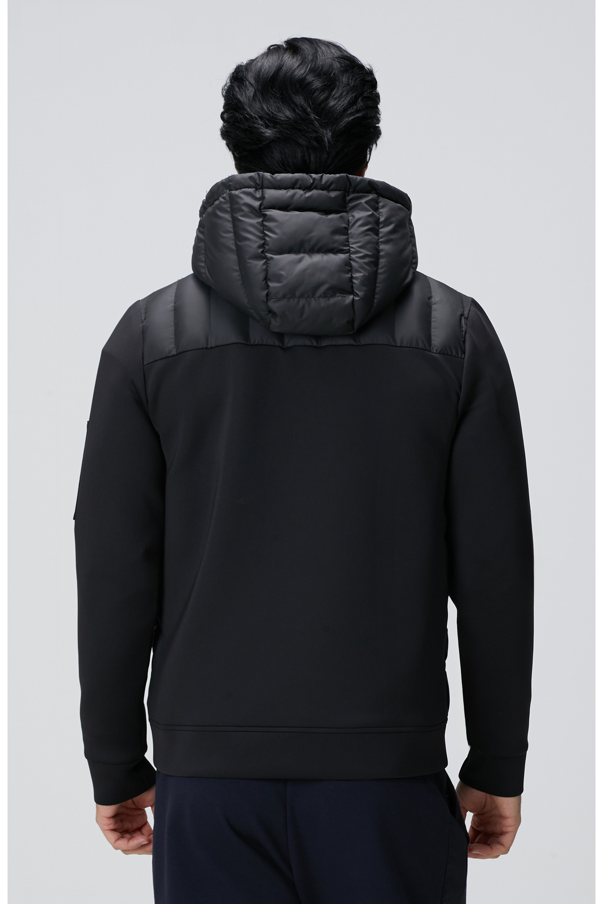 N-Tech Siyah Kapüşonlu Puffer Mont — مشکی 1095553 — تصویر 5 از 8