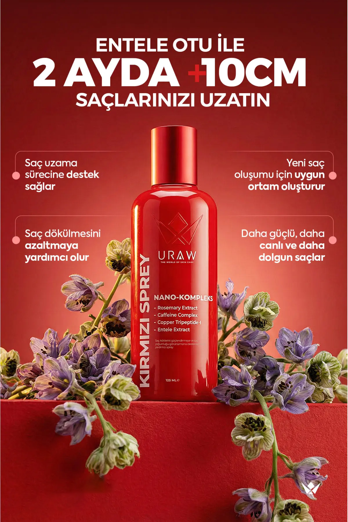 Kırmızı Sprey | Saç Uzamasını Destekleyici ve Dökülme Karşıtı Sprey — TYC72289A5997F2BCF6C83900 — تصویر 5 از 5