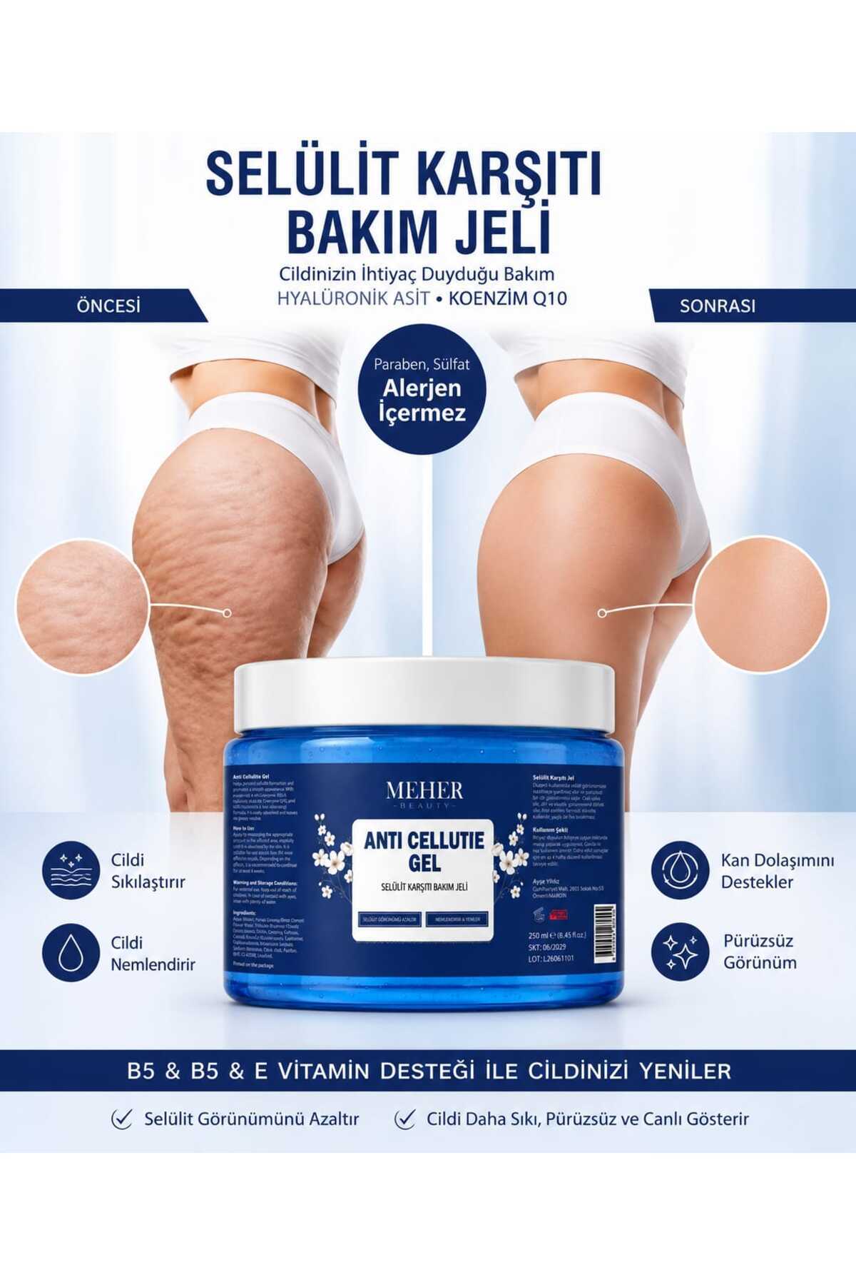 Selülit Ve Çatlak Giderici Vücut Şekillendirici Jel 250 ml — SLLTJLL — تصویر 3 از 6