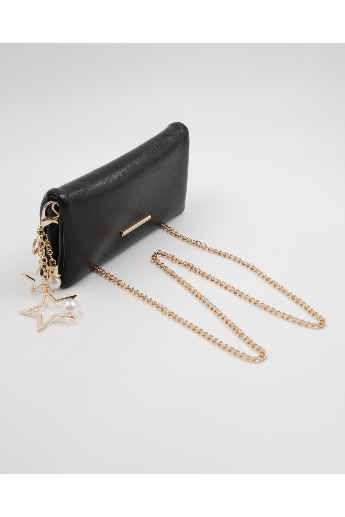 lalettobags Kadın Zincir Askılı Charm Detaylı Clutch Çanta