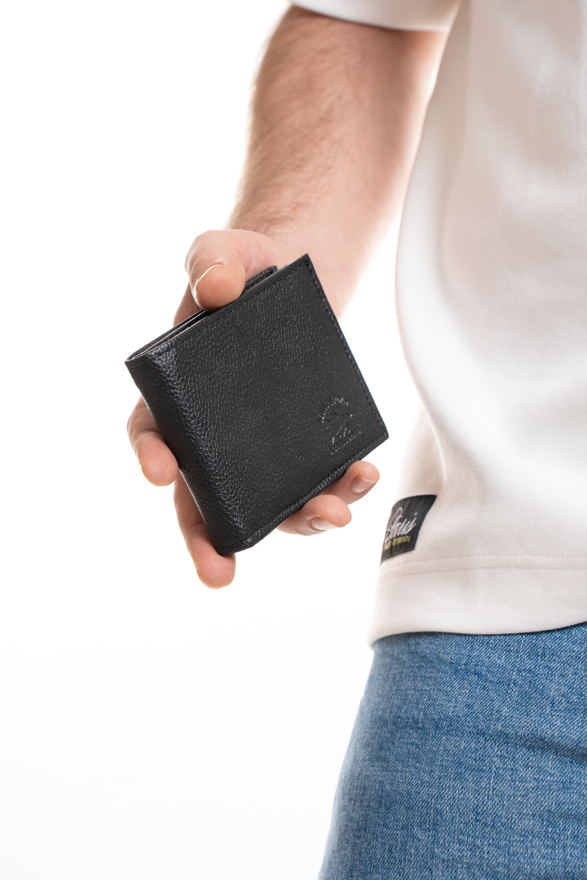 NEWISH POLO ACCESSORIES Erkek Siyah Çelik Kasalı Hakiki Deri El Ve Omuz Çantası Ayarlanabilir Askılı( Orta Boy) ve Cüzdan görsel 6
