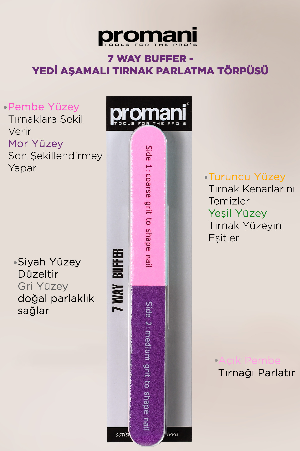 7 Aşamalı Tırnak Parlatma Törpüsü - Pr411 — 10605 — تصویر 2 از 3
