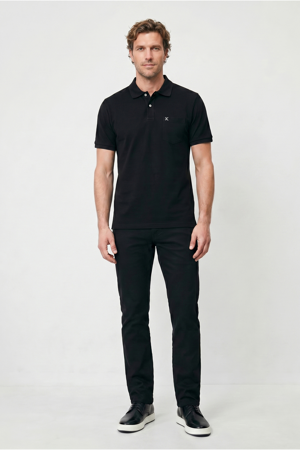 Kiğılı Polo Yaka Regular Fit Cepli Nakışlı %100 Pamuk Tişört görsel 5