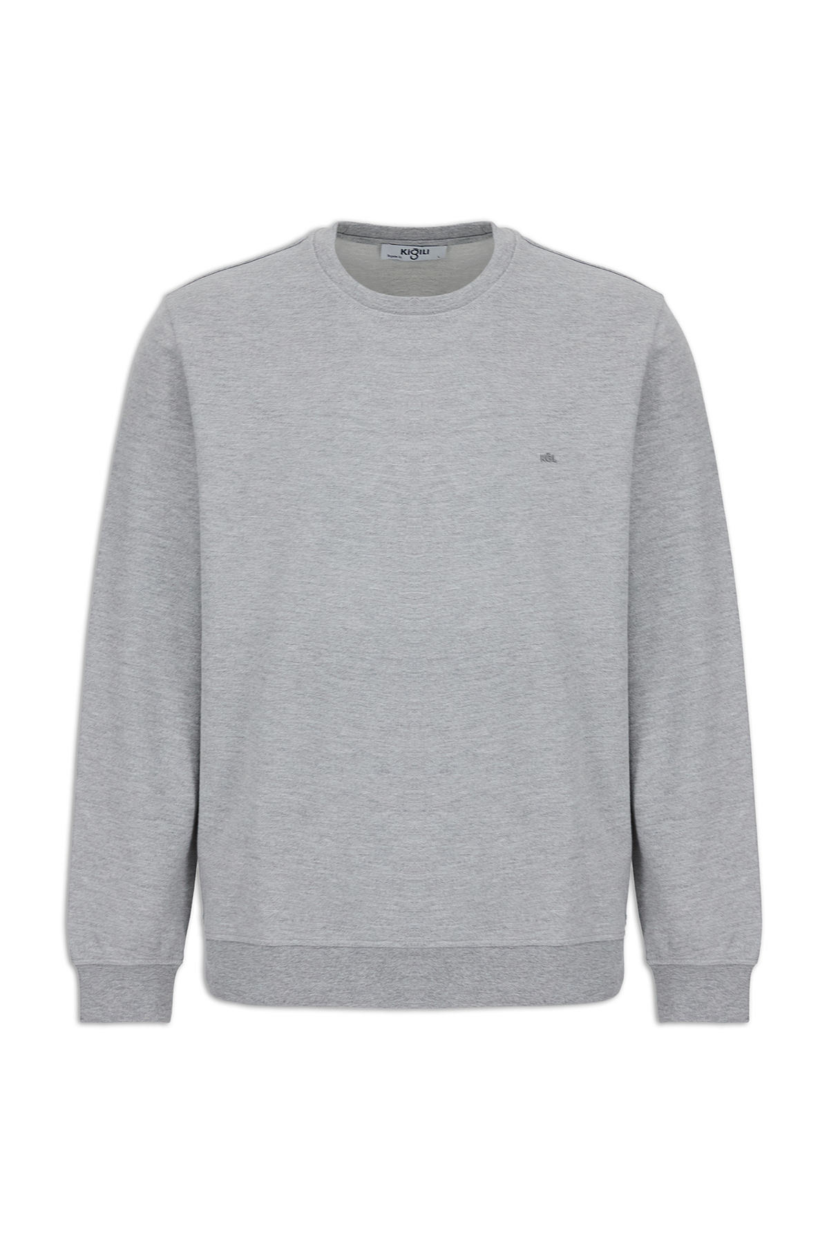 Bisiklet Yaka Regular Fit Pamuklu Basic Sweatshirt — خاکستری KY26C00000023 — تصویر 6 از 7
