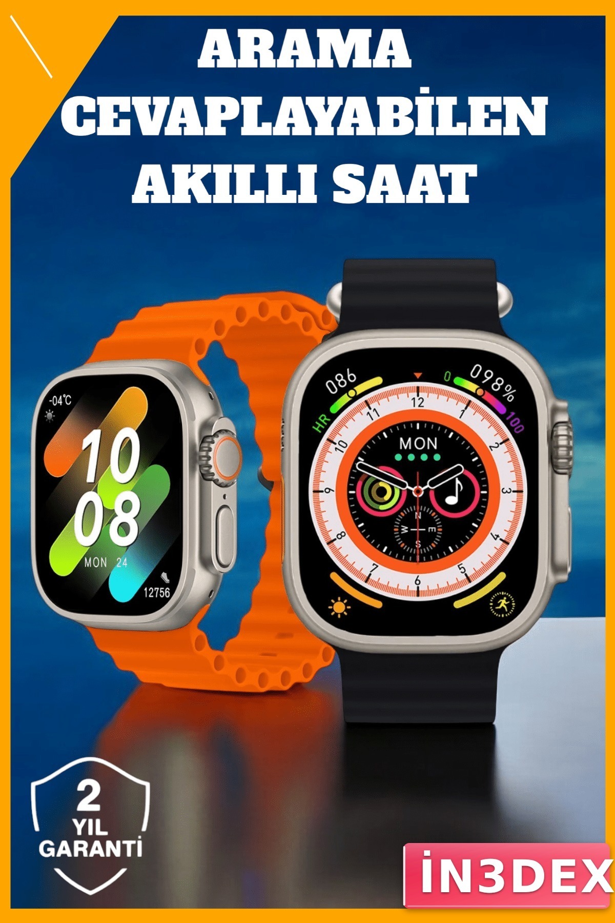 Akıllı Saat Kablosuz Şarjlı Kalp Atışı Oksijen Ölçer Spor