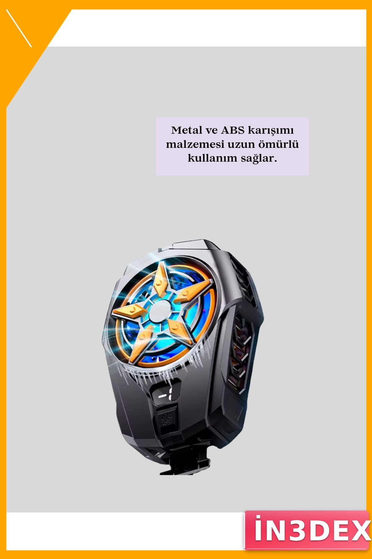 Yarı İletken Çipli Telefon Soğutucu Fan 2 Kademeli Hız Ayarlı