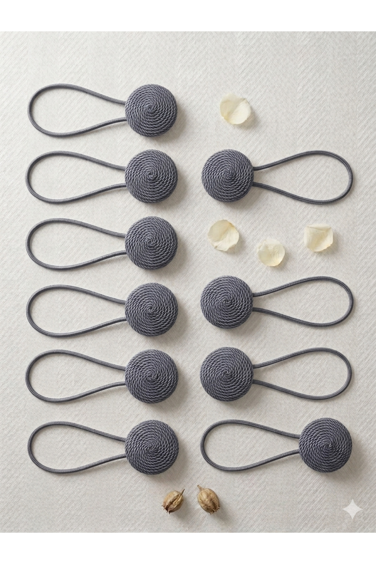 Magnetic Curtain Latch 10 Pieces Yarn Spiral Round