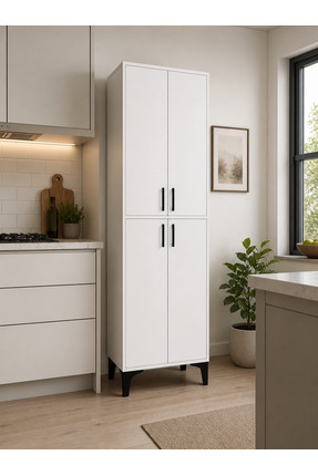 eos mobilya EOS Çok Amaçlı Dolap 4 Kapaklı 195x59x36 cm Mutfak Banyo Balkon K...