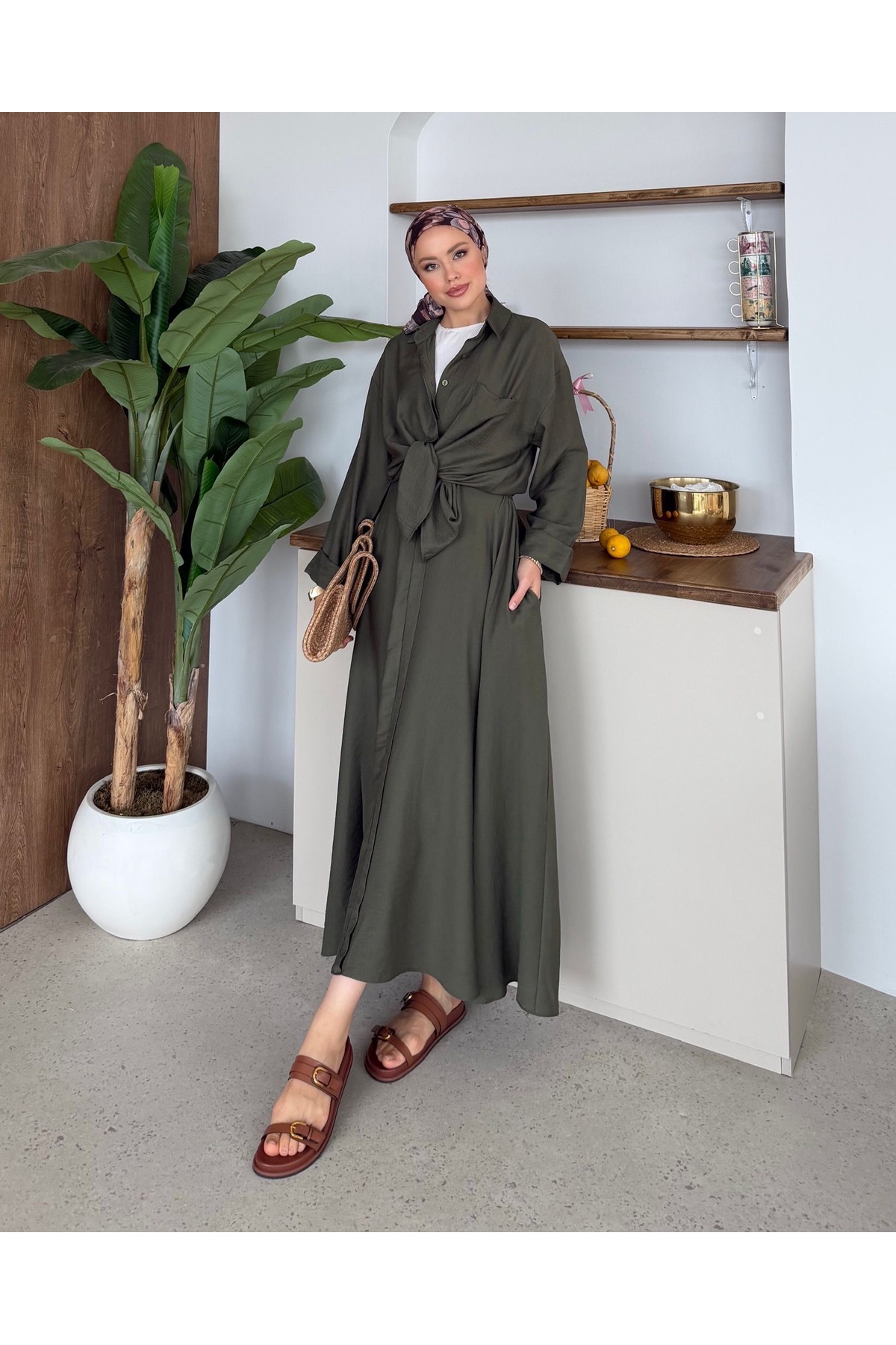 Cotton Linen Set with Skirt