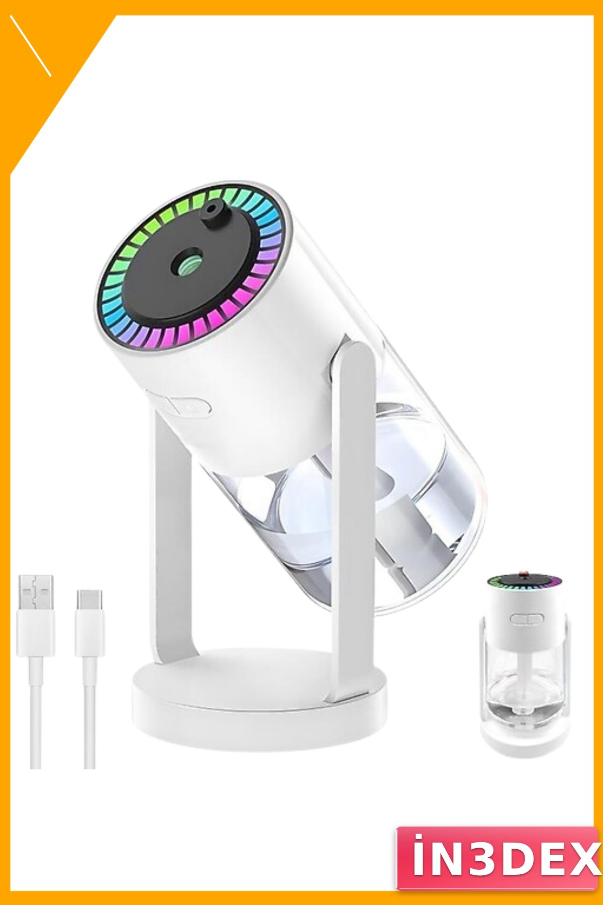 Ultrasonik Hava Nemlendirici 280ml Yıldızlı Projektör RGB Işık