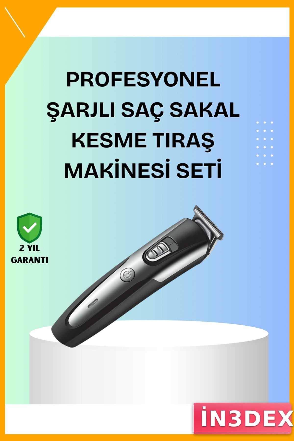 Şarjlı Saç ve Sakal Kesme Makinesi Güçlü Motorlu Kuaför Tipi