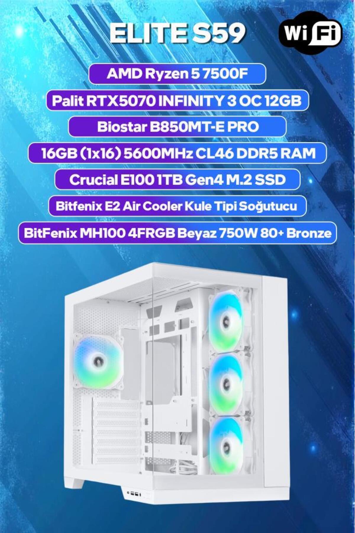PALIT RTX5070 Infinity 3 12GB GDDR7 192Bit Bilgisayar Modelleri