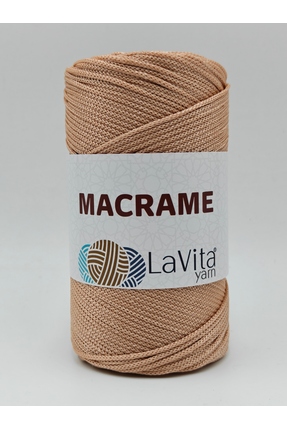 LaVita Yarn LaVita Macrame El Örgü İpi %100 Polyester 200gr (110 BEJ)