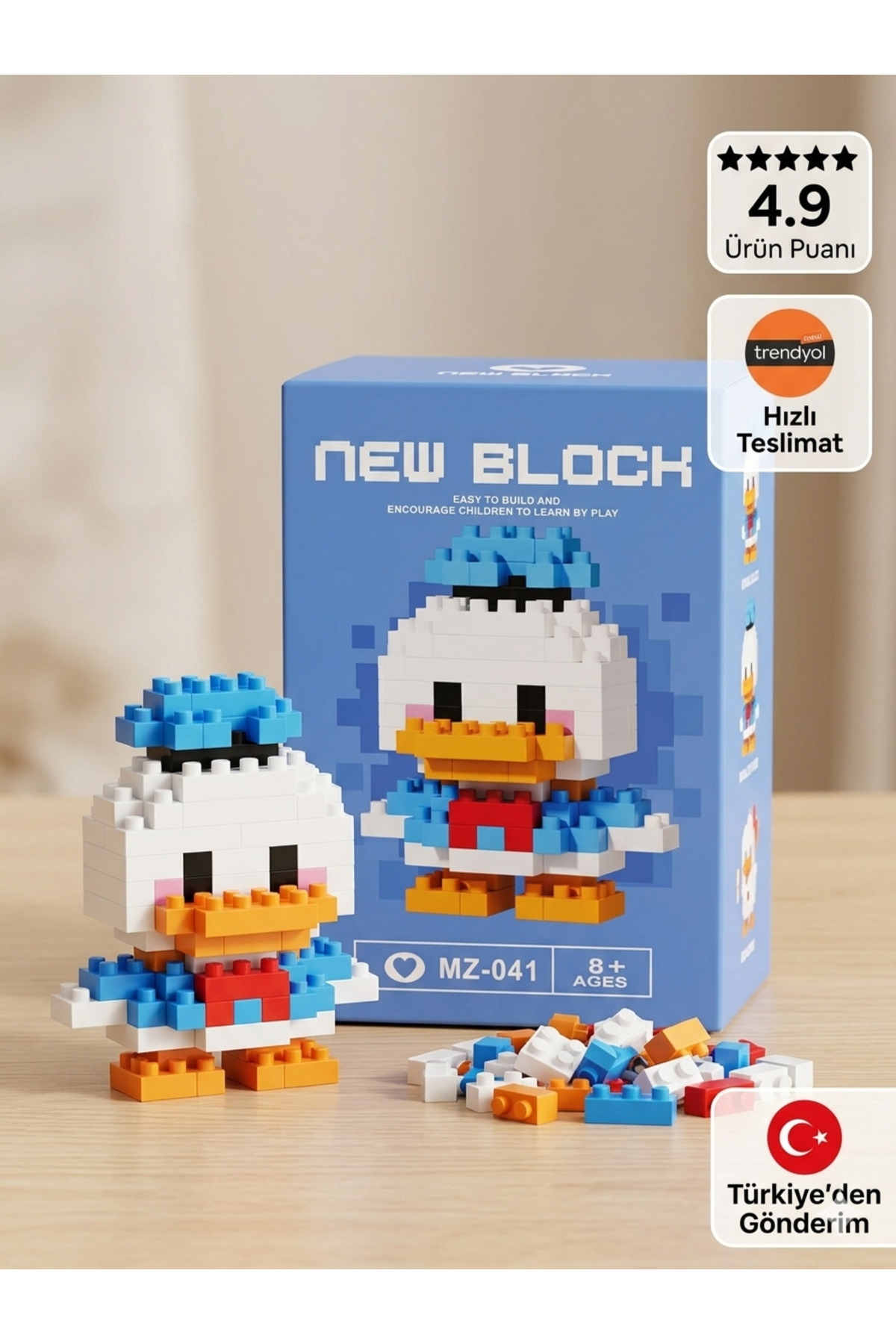 Minia Eğlenceli Bloklar-Lego, Sevimli Çizgi Film Karakteri Figürü