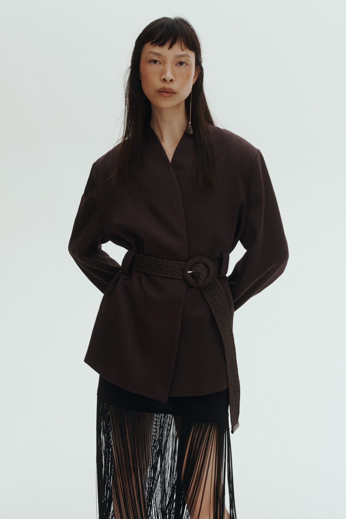 H&M Kemerli Klapasız Blazer görsel 3