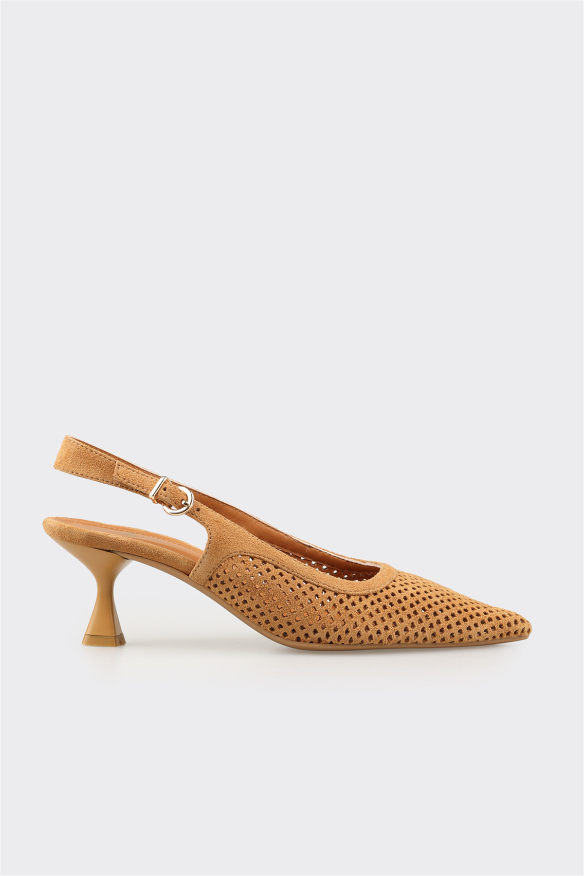 Tan Women's Leather High Heels